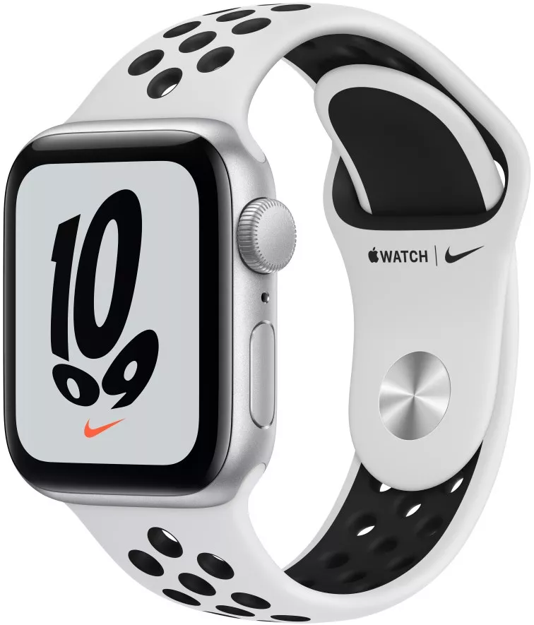 Смарт-часы Apple Watch Nike SE GPS 40 мм, чистая платина/черный